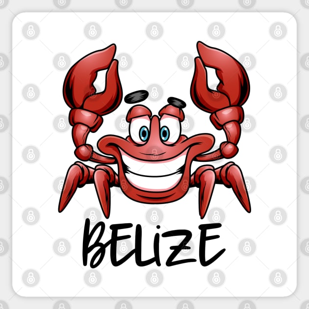 Belize Beach Cruise Red Crab Sticker by BDAZ